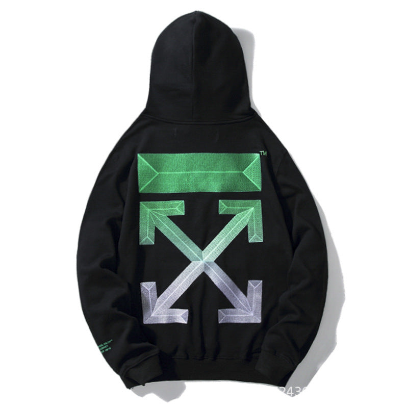 Autumn And Winter Embroidered Arrow Print Cotton Pullover All-Match Sweater