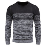 Men's Autumn Sweater Pullover round Neck Variegated Bottom Casual Fashion Sweater Men Winter Outfit