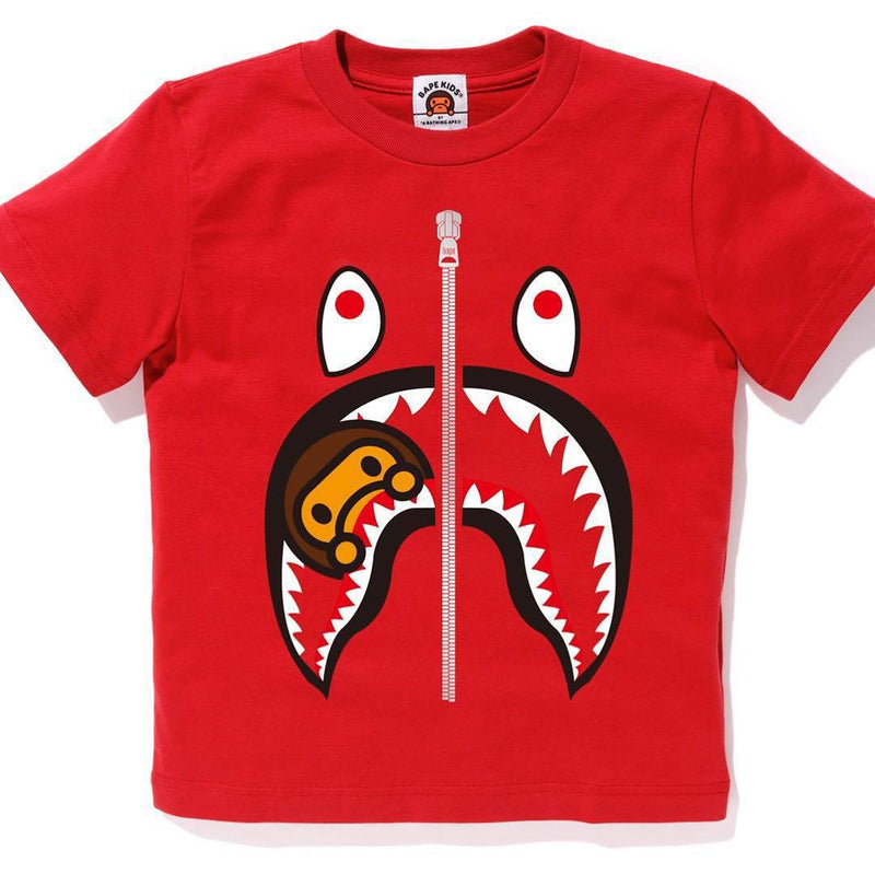 A Ape Print for Kids T Shirt Cotton T-shirt Camouflage Shark Short Sleeve