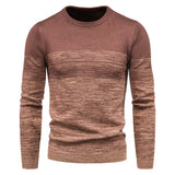 Men Cardigan Sweater Autumn Men's Knitwear Pullover round Neck Variegated Bottom Sweater plus Size Retro Sports