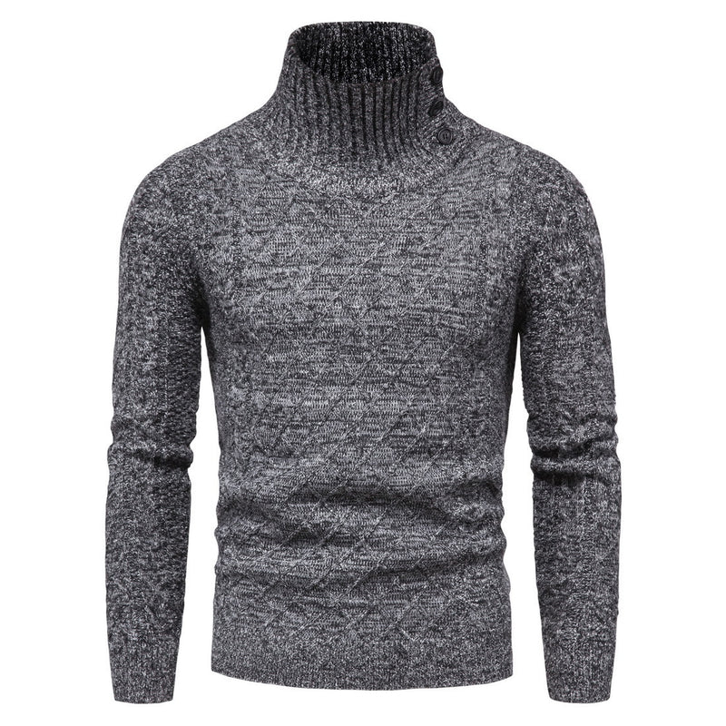 Men Pullover Sweater Autumn Men's Sweater Knitwear Turtleneck Long Sleeve Sweater Bottoming Shirt
