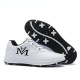 Mens Golf Shoes Leather Waterproof Breathable Non-Slip