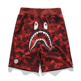 A Ape Print Shorts Trendy Brand Camouflage Teeth Printed Men's Cotton Shorts