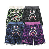 A Ape Print Shorts Trendy Brand Camouflage Teeth Printed Men's Cotton Shorts