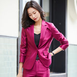 Women Pants Suit Uniform Designs Formal Style Office Lady Bussiness Attire Fall Fashion Business Attire Two Piece Set