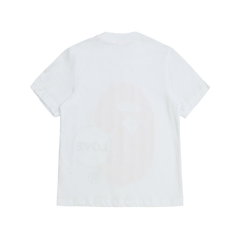 A Ape Print for Kids T Shirt Cotton T-shirt Camouflage Shark Short Sleeve