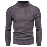 Men Pullover Sweater Fall Men's Knitwear Men's Mock Neck Sweater Bottoming Shirt