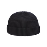Toque Knitted Hat Skullcap Men's Autumn and Winter Solid Color Woolen Hat Women's Pullover Hat Warm Beanie Hat