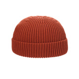 Toque Knitted Hat Skullcap Men's Autumn and Winter Solid Color Woolen Hat Women's Pullover Hat Warm Beanie Hat