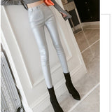 Leather Leggings Autumn and Winter Base Leather Pants Women's Thin Matte Tight High Waist Skinny Pants