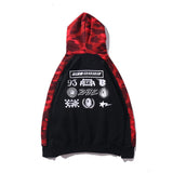 A Ape Print Hoodie Fashion Brand Spring and Autumn Men's and Women's Digital Sweater
