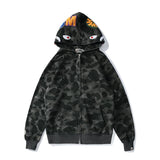 A Ape Print Hoodie Autumn and Winter Women Teenagers Cotton Printed Camouflage Brushed Hoody Hoodie