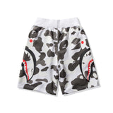 A Ape Print Shorts Camouflage Stitching Teeth Pattern Summer Men's Casual Cotton Shorts Fifth Pants