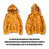 A Ape Print Hoodie Spring and Autumn Men and Women Camouflage Sweater