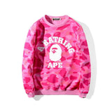 A Ape Print Sweatshirts Fashion Brand Men and Teenagers plus Size Student Pullover