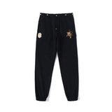 A Ape Print Pant Fashion Brand Embroidery Overalls Men's Street Fashion Casual Pants