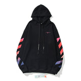 Autumn And Winter Off Gradient Color Arrow Print Hoodie Men And Women