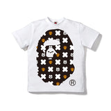 A Ape Print for Kids T Shirt Children's Clothing Camouflage Shark Boys Girls Short Sleeve