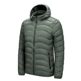 Doudoune Casual Winter Solid Color Coat Men's Clothing Hooded Cotton-Padded Coat