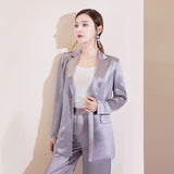 Women Pant Suit Uniform Designs Formal Style Office Lady Bussiness Attire Autumn and Winter Suit Coat Wide Leg Pants Two-Piece Suit