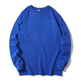 A Ape Print Sweatshirts Spring and Autumn Cotton round Neck Long Sleeves T-shirt Men and Women