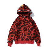 A Ape Print Hoodie Autumn and Winter Women Teenagers Cotton Printed Camouflage Brushed Hoody Hoodie