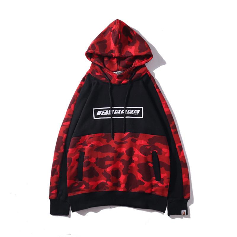 A Ape Print Hoodie Fashion Brand Spring and Autumn Men's and Women's Digital Sweater