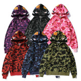 A Ape Print Hoodie Autumn and Winter Women Teenagers Cotton Printed Camouflage Brushed Hoody Hoodie