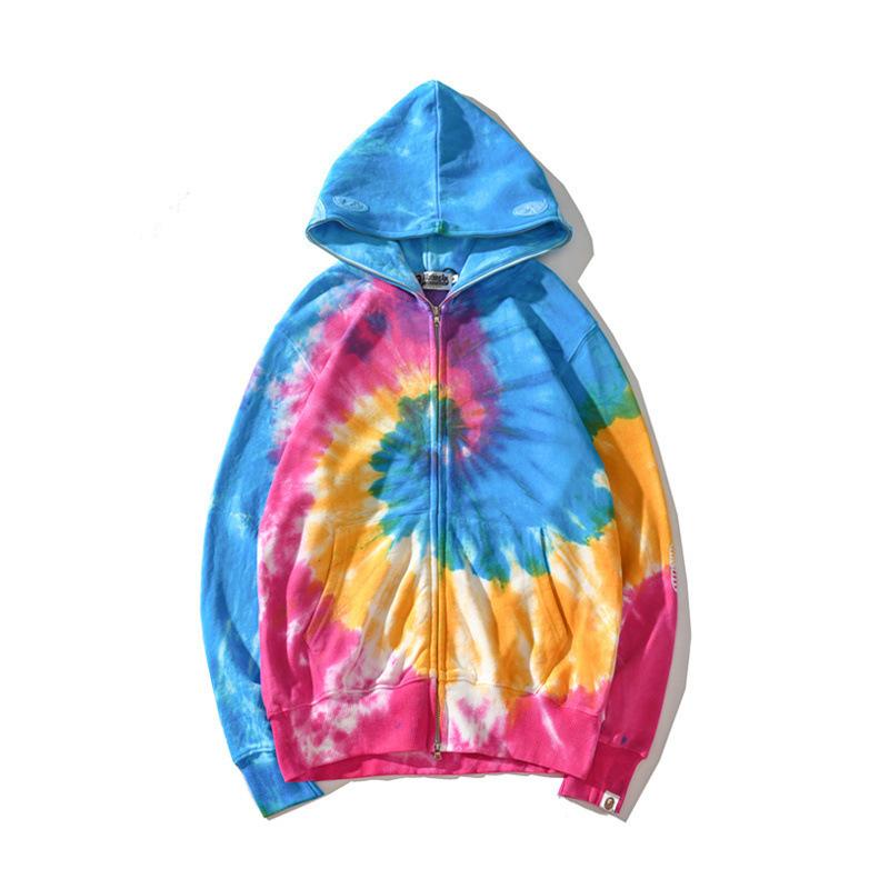 A Ape Print Hoodie Autumn and Winter Men's Cotton Color Sweater