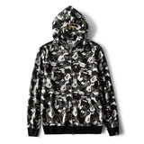 A Ape Print Hoodie Autumn Men's Camouflage Loose Hooded Sweater