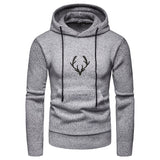 Men's Solid Color Hat Rope Pullover Sweater Embroidery Hooded Sweater plus Size Fashion Casual Jacket Men Pullover Sweaters