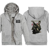 The Walking Dead Clothes Thickened Hooded Sweatshirt Hoodie Casual Men's Clothing Anime Print
