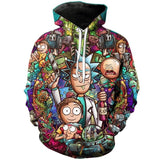 Rick and Morty Pullover Hoodie Sweatshirts Printed Sweater Male Student Loose Hooded