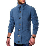 Men's Single-Breasted Knitted Sweater Cardigan Sweater Coat