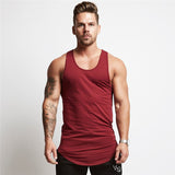 Fitness Mens Sleeveless T-shirt Gym Training Tank Tops & Stringer Vests Solid Color Men's Vest Summer Cotton Leisure Men's Fitness Men's Sportswear