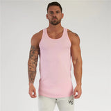 Fitness Mens Sleeveless T-shirt Gym Training Tank Tops & Stringer Vests Solid Color Men's Vest Summer Cotton Leisure Men's Fitness Men's Sportswear