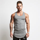 Fitness Mens Sleeveless T-shirt Gym Training Tank Tops & Stringer Vests Solid Color Men's Vest Summer Cotton Leisure Men's Fitness Men's Sportswear