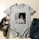 Anime TShirts Aesthetic Men's Shirt Cartoon Anime Print Summer Loose Sleeves T-shirt Men
