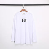 Fog Sweatshirt High Street FG Letter Print Simple Cotton round Neck Men's and Women's Long Sleeves Tshirt fear of god