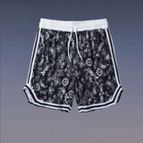 Basketball Shorts Tkpa National Fashion Retro Paisley Casual Cropped Pants Men and Women Loose Basketball Shorts