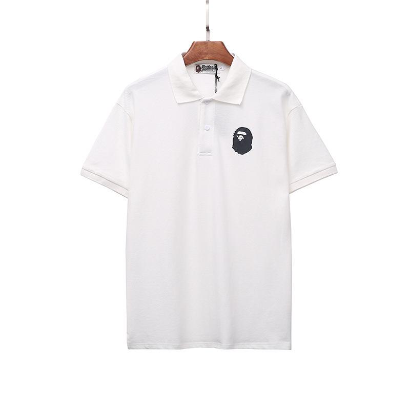 A Ape Print T Shirt Summer Printed Short Sleeve All-Match Polo Shirt