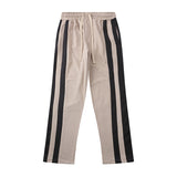 Men's Large Size Sports Retro Pants Foot Color Matching Striped Loose Casual Pants Men's Trousers Trendy Men Pants