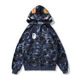 A Ape Print Hoodie Autumn and Winter Men's Cotton Sweater Jacket