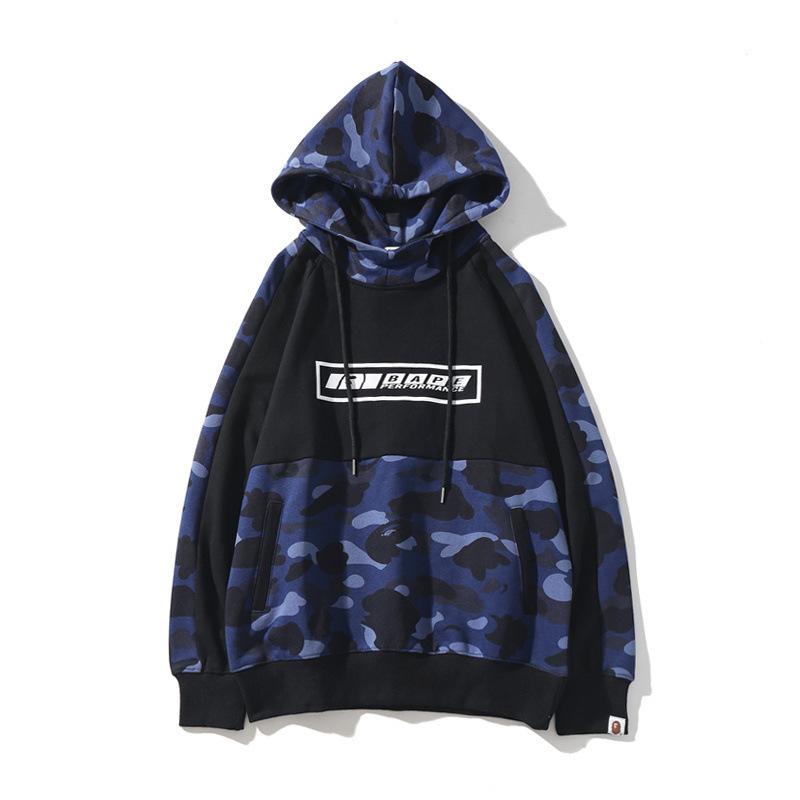 A Ape Print Hoodie Fashion Brand Spring and Autumn Men's and Women's Digital Sweater