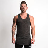 Fitness Mens Sleeveless T-shirt Gym Training Tank Tops & Stringer Vests Solid Color Men's Vest Summer Cotton Leisure Men's Fitness Men's Sportswear