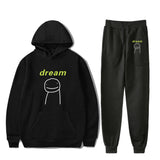 Men Dreamwastaken Shirt & Pant Set Men's Novelty Hoodies Dream Merch Men plus Size Loose Casual Fashion