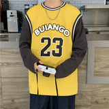 Men Long Sleeve T-Shirts Wear Fake Two Pieces