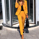 Women Pant Suit Uniform Designs Formal Style Office Lady Bussiness Attire Autumn and Winter Leisure Two-Piece Set Suit
