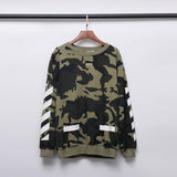 A Ape Print Sweatshirts Autumn and Winter off Camouflage Arrow Men's Sweater