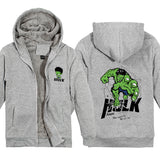 Captain America Hoodie Avengers Iron Man Autumn and Winter Fleece-Lined Men's Coat